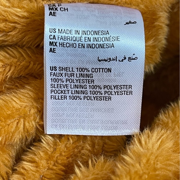 Sun + Stone Owen Wide Wale Corduroy Jacket Lined with Fur Pile, Size S - Picture 8 of 10